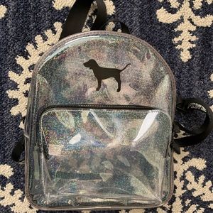 Victoria’s Secret PINK mink clear backpack